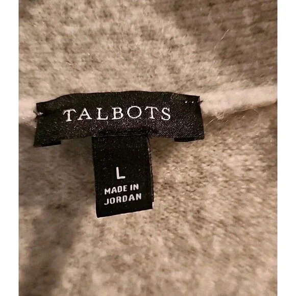 Talbots Sweater Cardigan  Open Front Womens Large Rhinestone Pearl Buttons - Picture 6 of 10